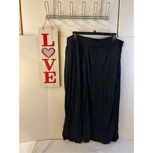 Faded Glory Black maxi elastic 4x (26w-28w) skirt rn#104318 nwot